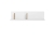 Wisząca półka Simi z pionowymi poprzeczkami, w białym wykończeniu z dekorami drewna hikora, idealna do przechowywania książek i dekoracji w pokoju młodzieżowym, sypialni lub biurze.