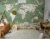 tapeta mapa świata dinozaury zielona, mural edukacyjny z dinozaurami, tapeta geograficzna dla dzieci, tapeta prehistoryczna do pokoju dziecka, tapeta dinozaury urban jungle