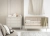 komoda 3-szufladowa Pinio Petite w kolorze szampańskim – elegancki styl art déco z nogami z litego drewna, nowoczesne wnętrze w stonowanych kolorach​