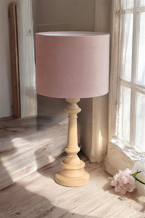 cudna lampka nocna jasno różowa w stylu vintage