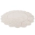 dywan dziecięcy Gabrielle okrągły 110 cm, 100% bawełna, naturalny écru, z wykończeniem w płatki, prany w pralce, certyfikat OEKO-TEX