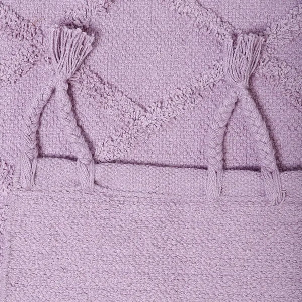 dywan dziecięcy Eemee Purple 110x170 cm, bawełniany w kolorze delikatnego fioletu, ręcznie tuftowany, z antypoślizgowym spodem, do pokoju dziewczynki