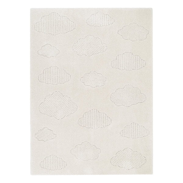 dywan dziecięcy Senka 120x170 cm, z motywem ptaków, w odcieniach ecru, zieleni i sieny, wodoodporny i antybakteryjny, certyfikowany OEKO-TEX, wyprodukowany w Belgii