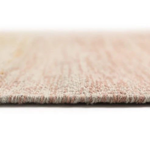 dywan prostokątny bawełniany pastelowy żółto-różowy rozmiar 100x150 cm dla dziewczynki styl boho