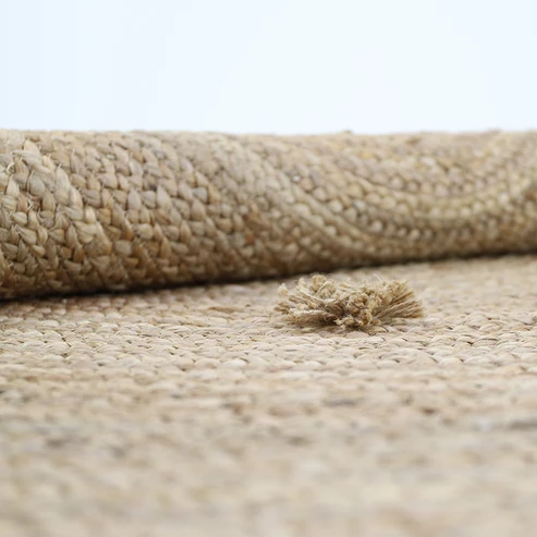 dywan okrągły naturalny juta 140 cm styl boho ręcznie robiony do pokoju dziecka i salonu