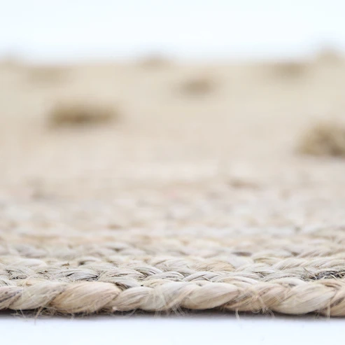 dywan okrągły naturalny juta 140 cm styl boho ręcznie robiony do pokoju dziecka i salonu