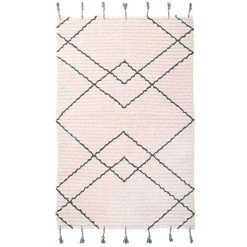 dywan dziecięcy prostokątny VIKTOR Choco 135x190 cm, bawełniany, styl boho, kolor ciemna czekolada