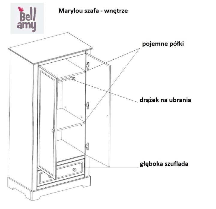 Marylou wardrobe inside