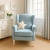 fotel velvetowy Lugo w kolorze baby blue, fotel do pokoju niemowlęcia