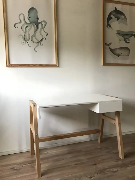 biurko dziecięce z szufladą, blat 80 cm