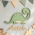 duża zielona lampka ścienna dinozaur do pokoju chłopca