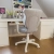 ergonomiczne krzesło velvet szare dla nastolatka
