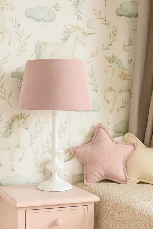 lampka vintage jasnoróżowa dla dziewczynki