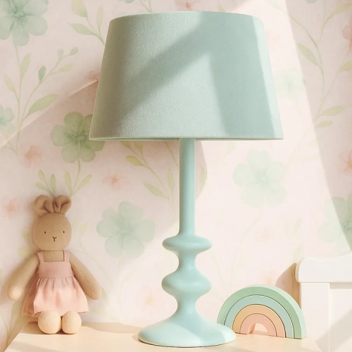 lampa stojąca zielona szałwia do pokoju chłopca i dziewczynki
