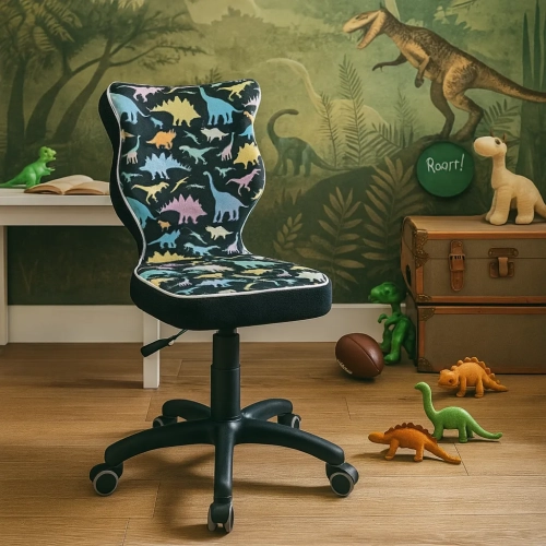 krzesło dla chłopca do nauki w dinozaury