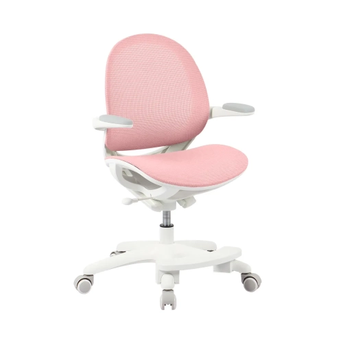 różowe krzesło ergonomiczne Spacetronik XD dla dziecka przy biurku