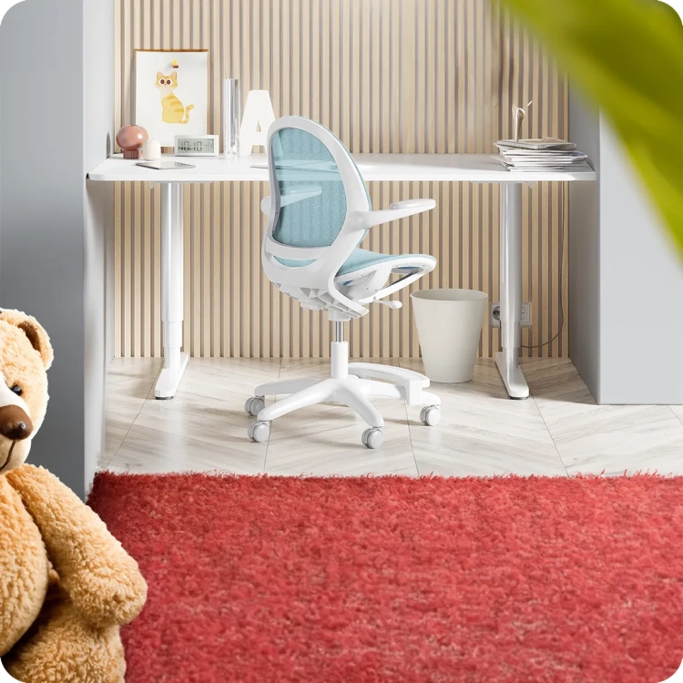 ergonomiczne krzesło turkusowe do pokoju dziecięcego