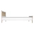 łóżko białe z rattanem Océania Neige 90x200 cm w stylu boho premium do pokoju nastolatki