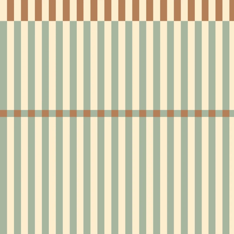 tapeta zielona vintage w pasy z falistym motywem, model Stripes Nostalgia Green Vintage