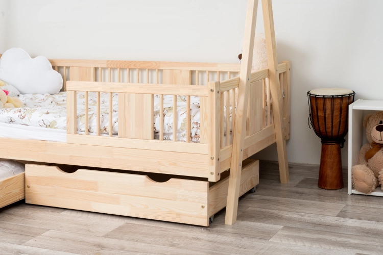 łóżko tipi dla dziewczynki 90x200 styl skandynawski