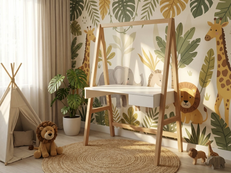biurko Tipi rosnące z dzieckiem z wysokością 40 60 i 75 cm