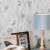 drewniana lampka z niebieskim abażurem velvet blue
