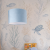 błękitna velvetowa lampa do pokoju w stylu morskim