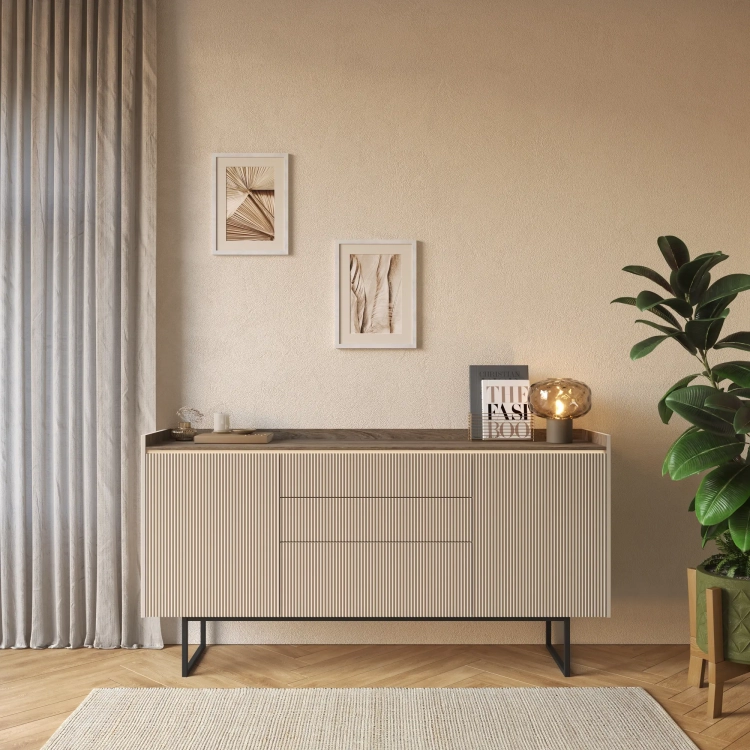 Komoda LAGO LG-03 166 cm 2D3S z LED – aranżacja wnętrza 1 – Lenart