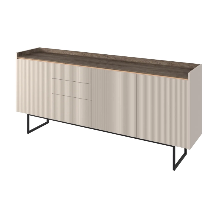 Komoda LAGO LG-04 192 cm 3D3S z LED – widok z przodu – Lenart