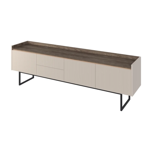 Szafka RTV LAGO LG-06 192 cm 3D2S z LED – widok z przodu – Lenart