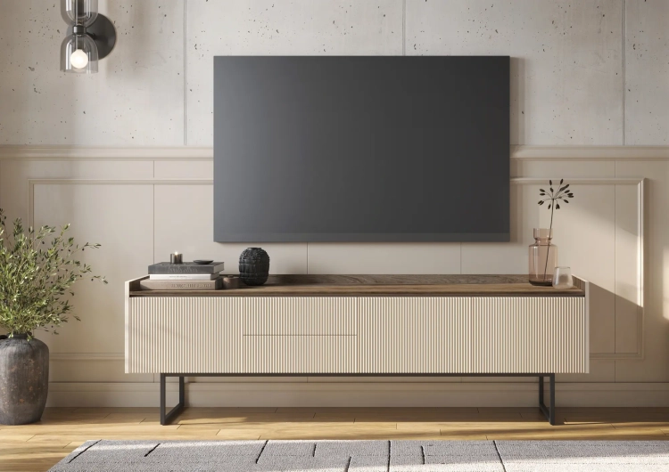 Szafka RTV LAGO LG-06 192 cm 3D2S z LED – aranżacja wnętrza 2 – Lenart