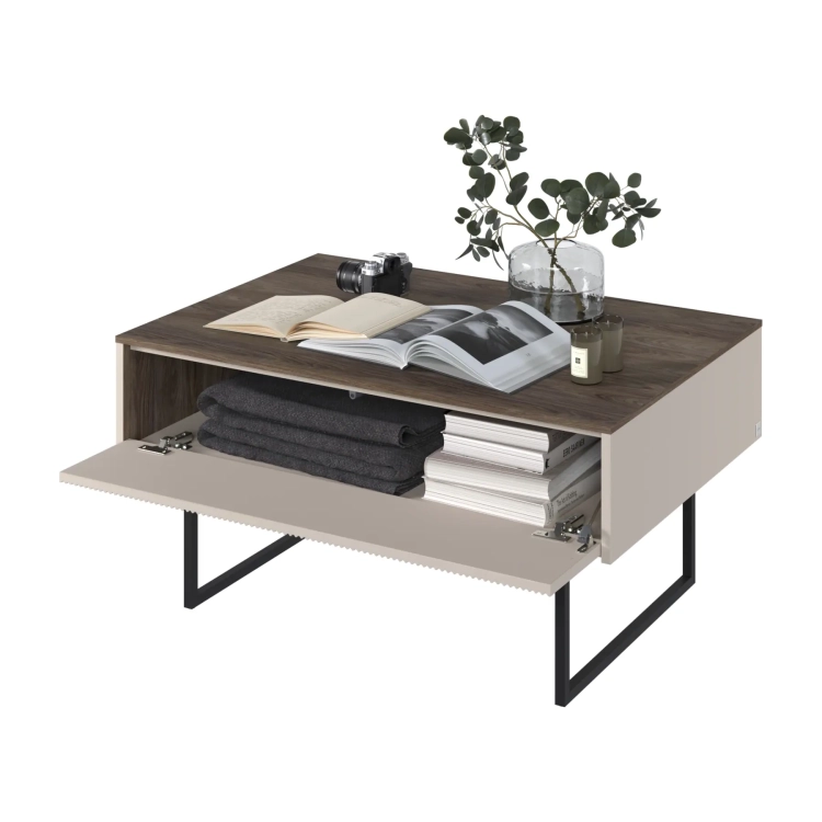 Stolik kawowy LAGO LG-07 100 cm z otwieranym blatem – widok z boku – Lenart