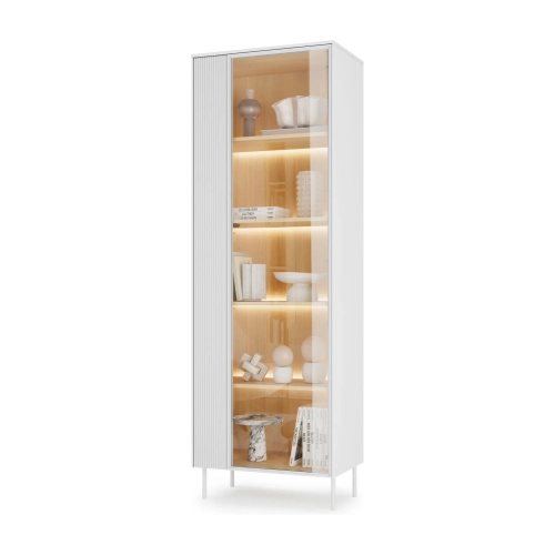 Witryna LIBA LB-01 67 cm 1D1W z LED – widok z przodu – Lenart