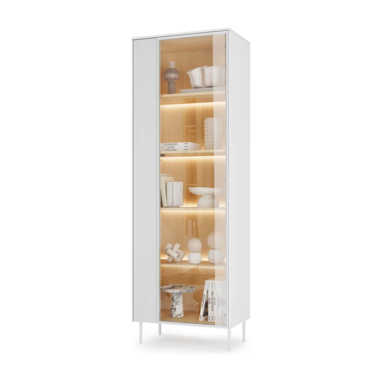 Witryna LIBA LB-01 67 cm 1D1W z LED – widok z przodu – Lenart