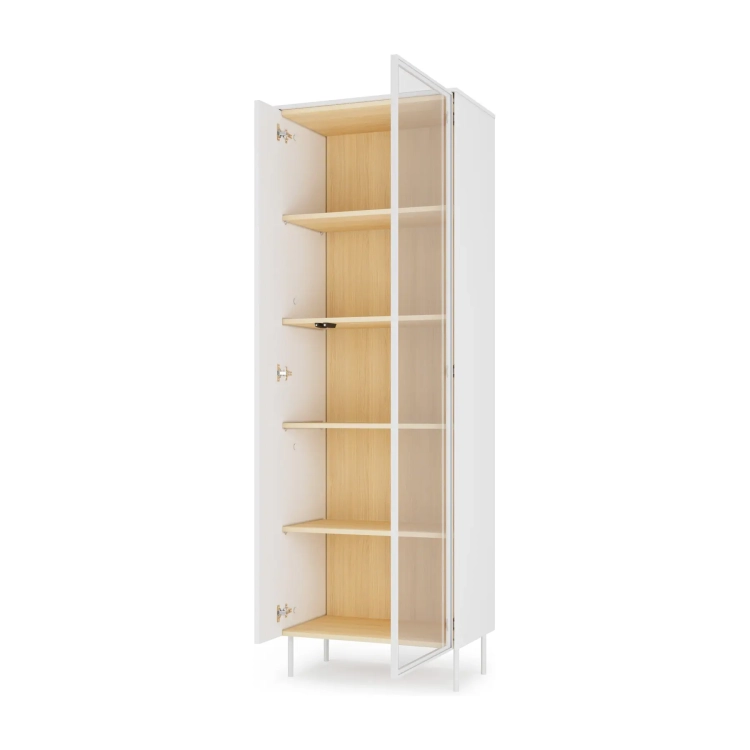 Witryna LIBA LB-01 67 cm 1D1W z LED – widok z boku – Lenart