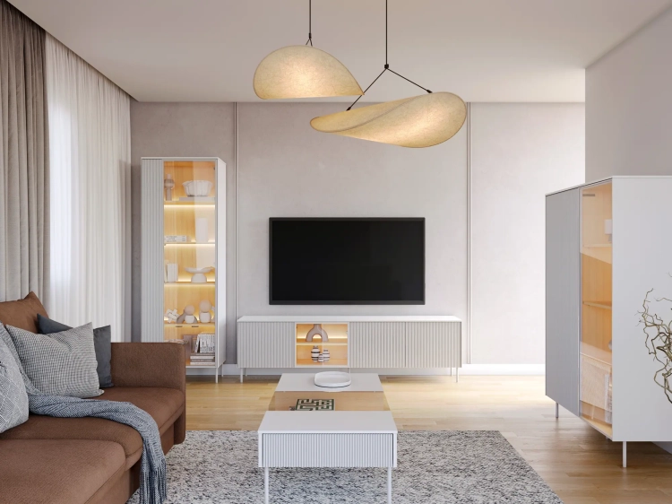 Witryna LIBA LB-01 67 cm 1D1W z LED – aranżacja wnętrza 2 – Lenart