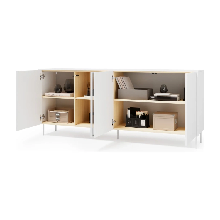 Komoda LIBA LB-03 195 cm 3D1W z LED – widok pod kątem – Lenart