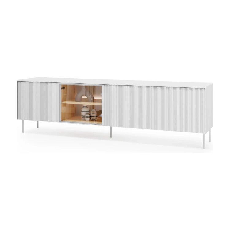 Szafka RTV stojąca LIBA LB-05A 195 cm z LED – widok z przodu – Lenart