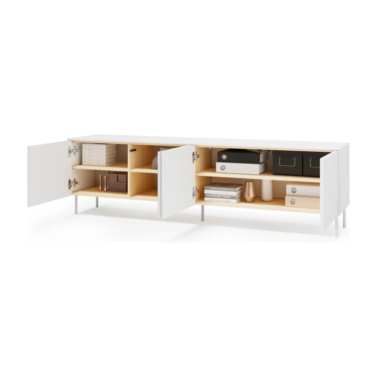 Szafka RTV stojąca LIBA LB-05A 195 cm z LED – widok pod kątem – Lenart