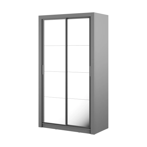 Szafa ARTI AR-19 2-drzwiowa 120 cm – szary Lenart, kolor szary – widok główny