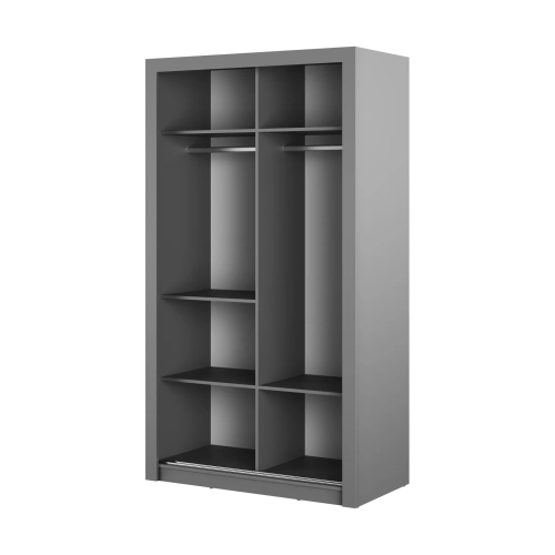 Szafa ARTI AR-19 2-drzwiowa 120 cm – szary Lenart, kolor szary – widok 2