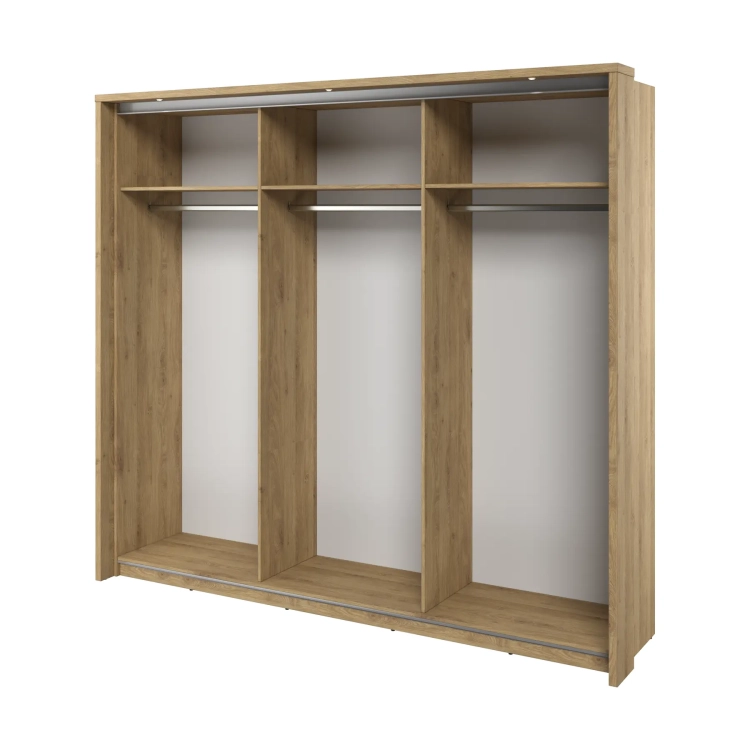 Szafa ARTI AR-27P 3-drzwiowa z oświetleniem LED – dąb shetland Lenart, kolor shetland oak – widok 2