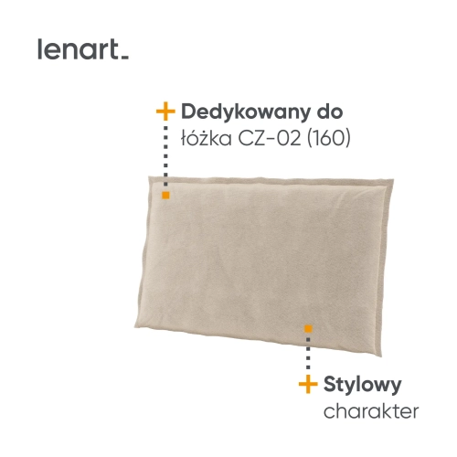 Zagłówek tapicerowany COZY CZ-06 160 cm – beżowy Lenart, kolor beżowy – widok 2