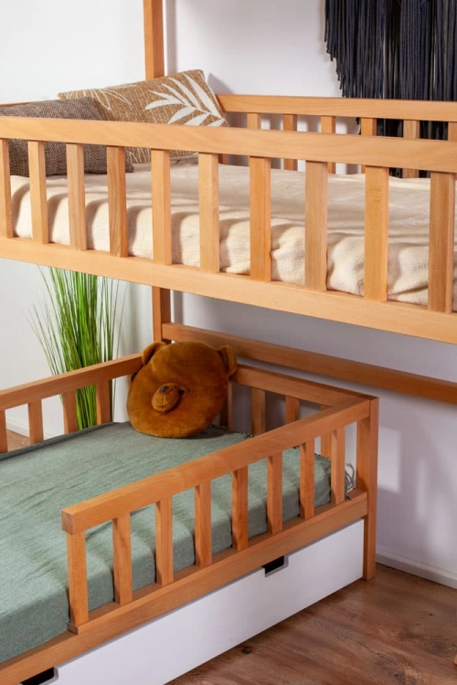 Łóżko piętrowe domek Bunk L z drabinką – zdjęcie 6