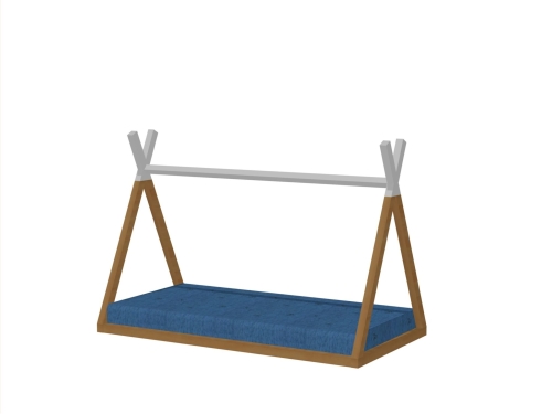 Łóżko dziecięce Tipi Mini z drewna bukowego – aranżacja