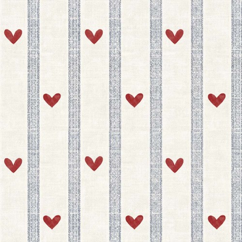 Tapeta Dekornik Hearts and Stripes Morning – serduszka i paski