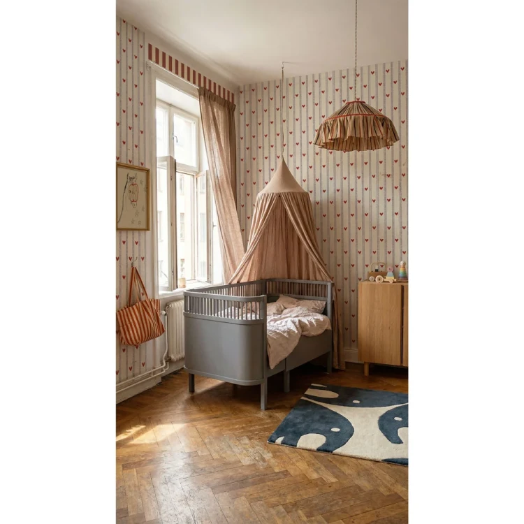 Tapeta Dekornik Hearts and Stripes Morning – serduszka i paski