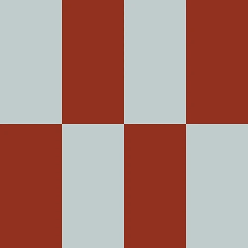 Dekornik Stripes Blue Red Upside Down – błękitne i bordowe pasy odwrócone w połowie wysokości