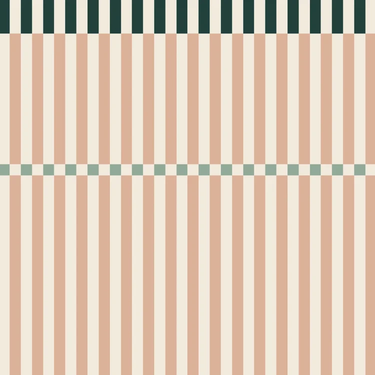 Wzór tapety Dekornik Stripes Happy Cherry Pink and Green – różowe pasy z zielonym akcentem