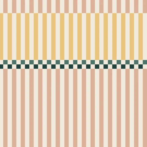 Dekornik Cherry Pink and Sunny Yellow – wzór jasnoróżowych i słonecznie żółtych pasów